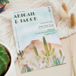 Convite Casamento de Destino da Arizona de Boho Desert Cac