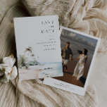 Convite Casamento de Destino da Ilha Salvar a Data<br><div class="desc">Cena de Aquarela da Ilha Tropical,  Foto para Salvar a Data.</div>