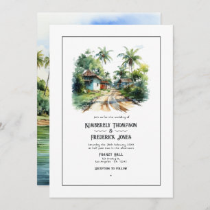 Convite Casamento de Destino da República Dominicana de Wa