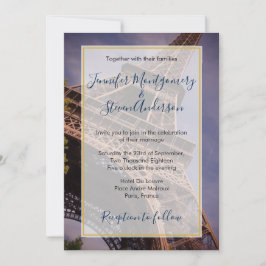 Convite Casamento de Destino da Torre Eiffel Paris França