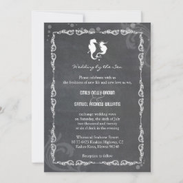 Convite Casamento de Destino de Cavalo de Chalkboard