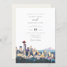 Convite Casamento de Destino de Linha Cria-Cadeada SEATTLE