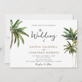 Convite Casamento de Destino de Palmas Tropicais