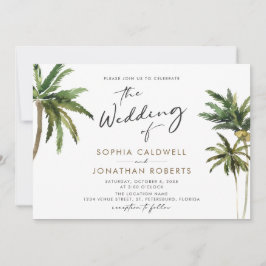 Convite Casamento de Destino de Palmas Tropicais