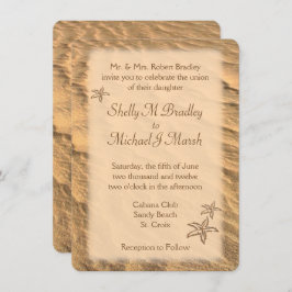 Convite Casamento de Destino de Praia de Starfish