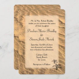 Convite Casamento de Destino de Praia de Starfish