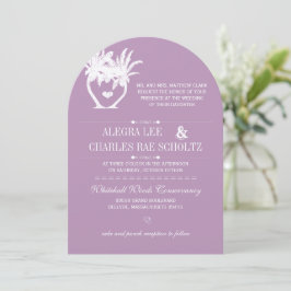Convite Casamento de Destino de Praia Púrpura de Lavanda D