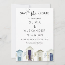 Convite casamento de destino de praia tropical exceto data