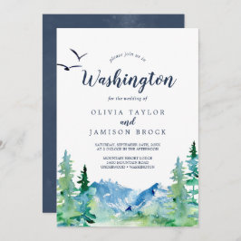 Convite Casamento de Destino de Washington Mountain