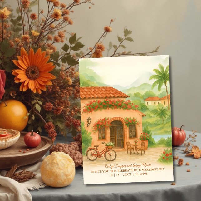 Convite Casamento de Destino do Deserto do Sudoeste do our (Criador carregado)