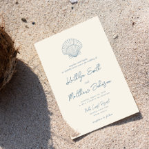 Casamento de Destino do Oceano de Praia Dusty Blue