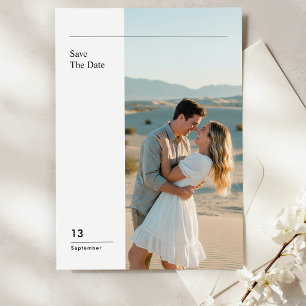Convite Casamento de Destino Elegante Foto Save The Date