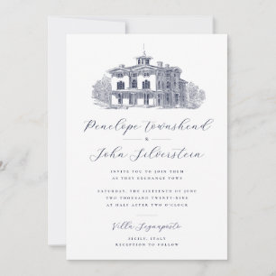 Convite Casamento de Destino em Villa Italiana com Roteiro