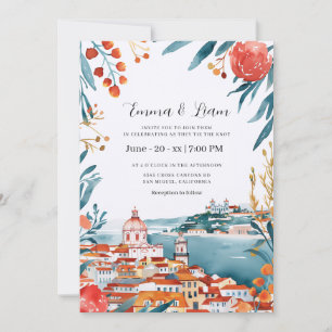 Convite Casamento de Destino Europeu em Lisboa Portugal