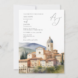 Convite Casamento de Destino Italiano Elegante