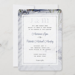 Convite Casamento de Destino Moderno da Praia Branca