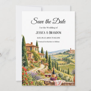 Convite Casamento de Destino na Toscana Itália