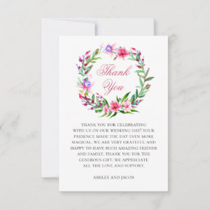 Convite Casamento de destino. Obrigado floral tropical voc