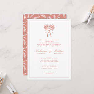 Convite Casamento de Destino Tropical de Palmeiras