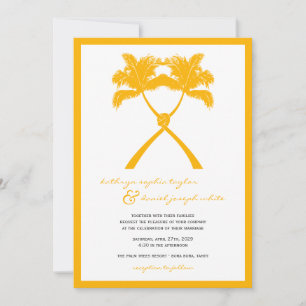 Convite Casamento de Destino Tropical de Palmeiras