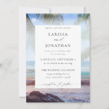 Casamento de Destino Tropical na Praia com Palmeir