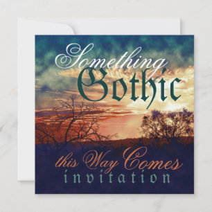 Convite Casamento de Dia das Bruxas Gótico das Trevas