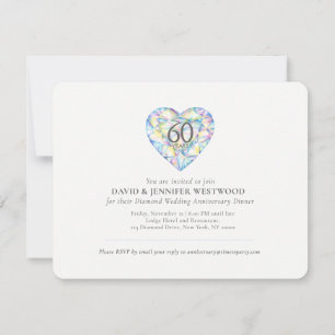 Convite Casamento de diamante amor tão forte coração aquar