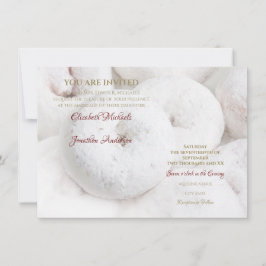 Convite Casamento de Donut com Açúcar em Pó