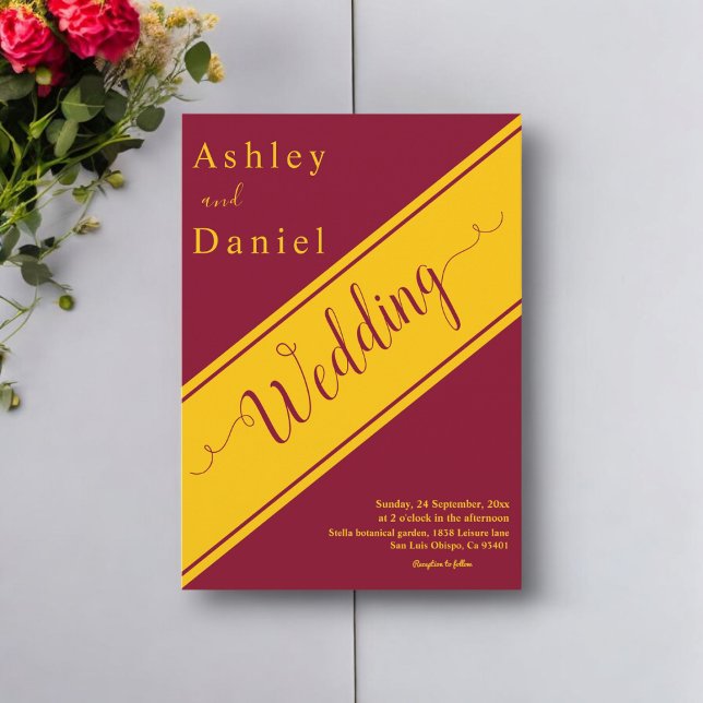 Convite Casamento De Dourado Luxo E Turvo Moderno Elegante (Criador carregado)