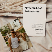 Casamento de Drinks Grátis Chic Retro Moderno
