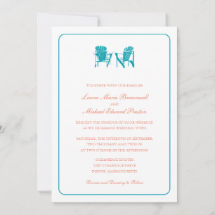 Convite Casamento de duas cátedras Adirondack