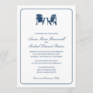 Convite Casamento de duas cátedras Adirondack