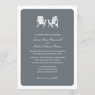 Convite Casamento de duas cátedras Adirondack