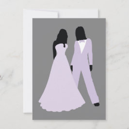 Convite Casamento De Duas Noivas (Lilac E Cinza)