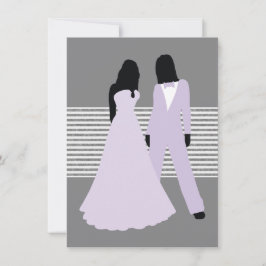 Convite Casamento De Duas Noivas (Lilac E Cinza)
