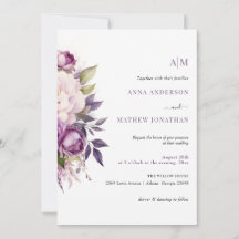 Casamento de Dusty Purple Lavanda Floral Boho mono