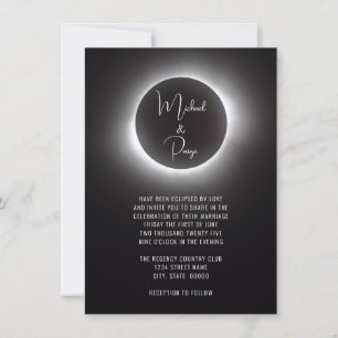 Convite Casamento de Eclipse Solar Total