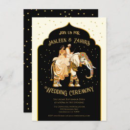 Convite Casamento de Elefante de Noiva Indiana