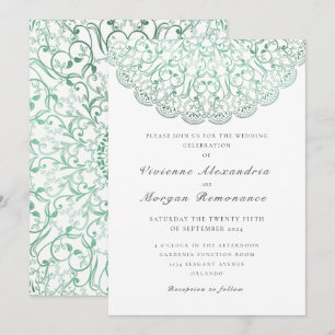 Convite Casamento de Elegace Green Mandala