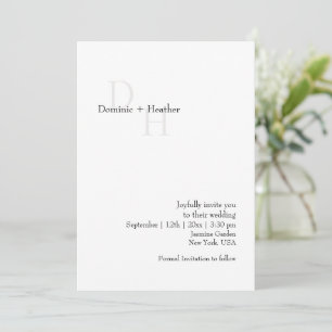 Convite Casamento de Elegância Minimalista CLÁSSICO