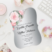 Casamento de Elegância Rosa Rosa Rosa-Rosa Curva