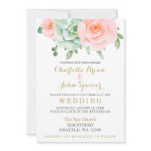 Casamento De Elegante Floral De Blush De Aquarela 