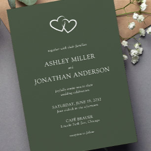 Convite Casamento de Elementos Simples Modernos Elegante