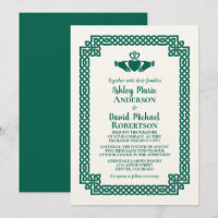 Casamento de Emerald Green Celtic Knot Claddagh