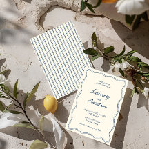 Casamento de Escrita Manual Azul com Desenhar de M