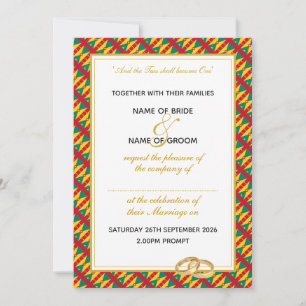 Convite Casamento de Escritura Cristã GRENADA CARRIACOU