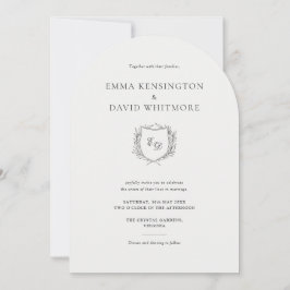 Convite Casamento de Estilo de Arca Minimalista de Laurel 