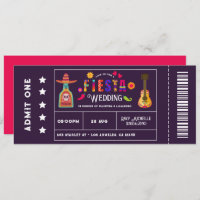 Casamento De Estilo De Bilhete De Fiesta Mexicano 