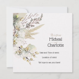 Convite Casamento de Estilo de Boho Personalizável