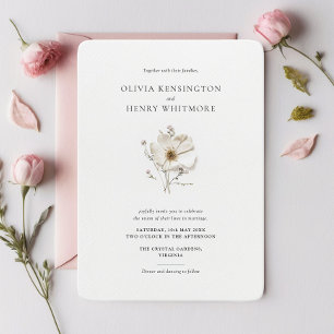 Convite Casamento de Estilo de Canto Arredondado Chic Wild